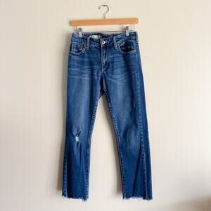 Pilcro Anthropologie Distressed Slim Boyfriend Medium Wash Jeans Size 27